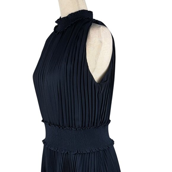 LIke new Nanette Lepore High Neck Pleated Sleeveless Maxi Dress Size 10 - Picture 11 of 15